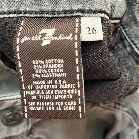 7 for all man kind Gray size 26 Skinny High Waisted Jeans - Picture 4 of 4